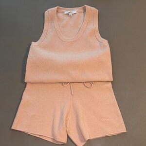 MeMoi Women's 2 Piece Sweater Knit Tank Top and Shorts Set